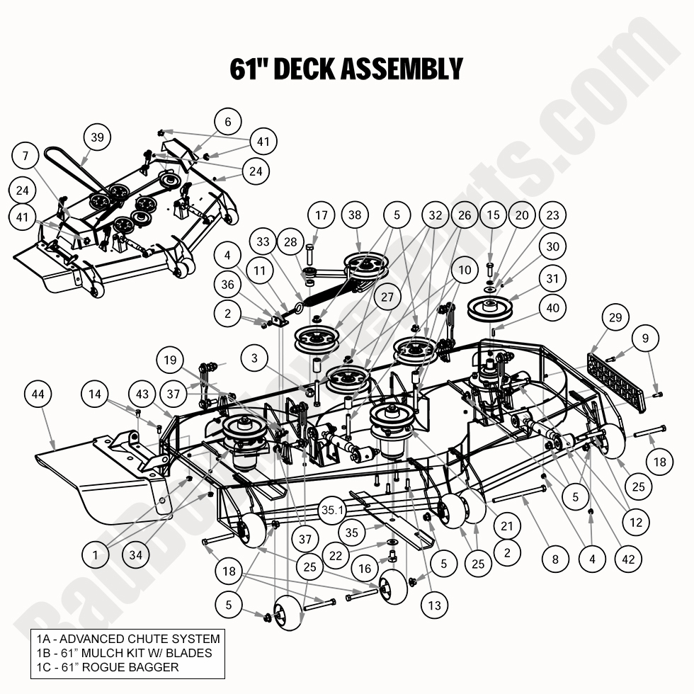 2020 Rogue 61" Deck Assembly
